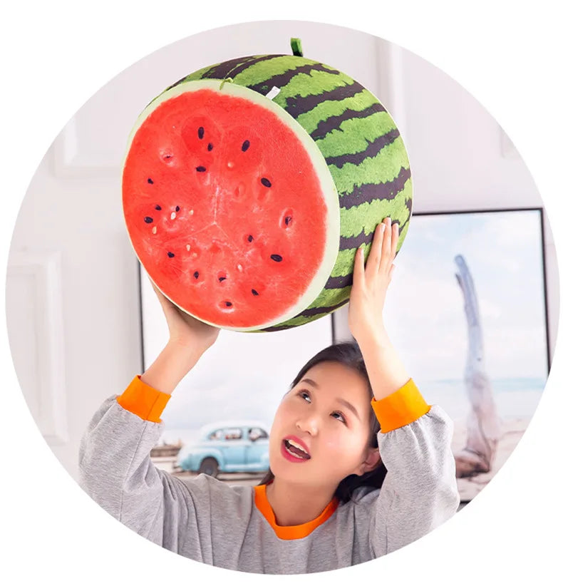 Adorable Watermelon Inflatable Stool for Kids - Portable, Plush, and Fun!