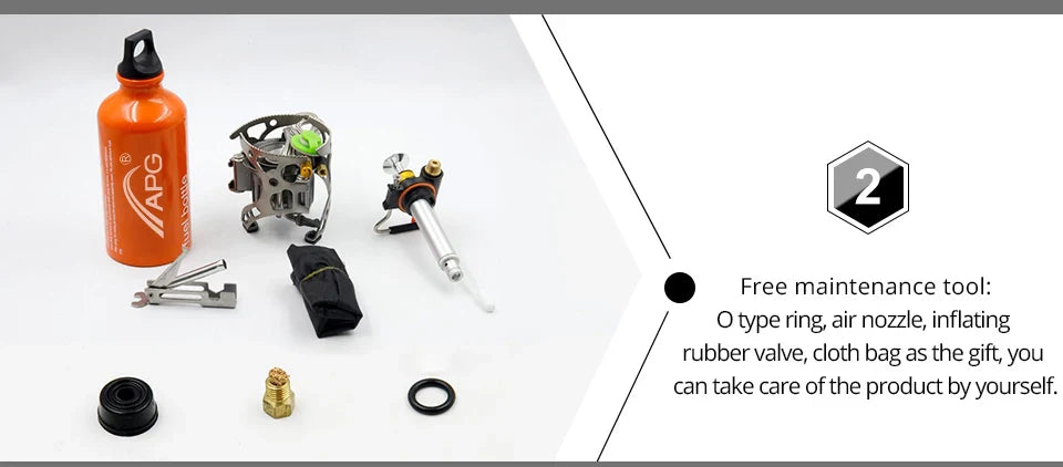 Gasoline Multi-Oil Camping Stove Silver