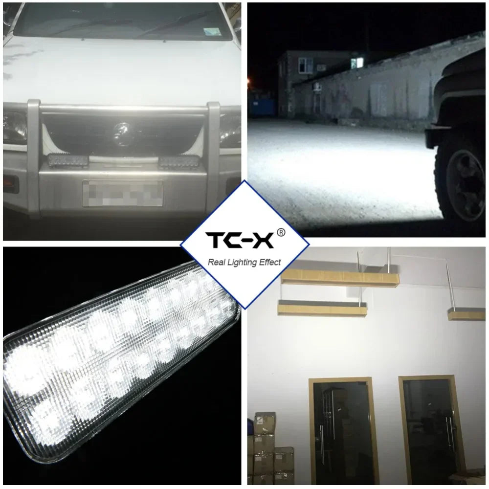 7 Inch 18x3W LED Light Bar - Ultra Flood Lights