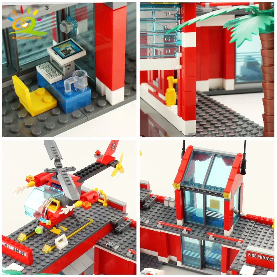 Fire Station Building Blocks Set for Kids (756pcs)