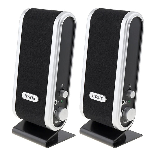 6W USB Wired Stereo Speakers for PC Laptop (White)