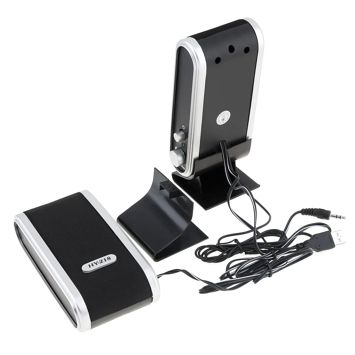 6W USB Wired Stereo Speakers for PC Laptop (White)