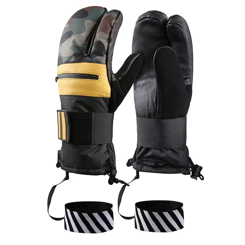 Five Finger Design Ski Gloves