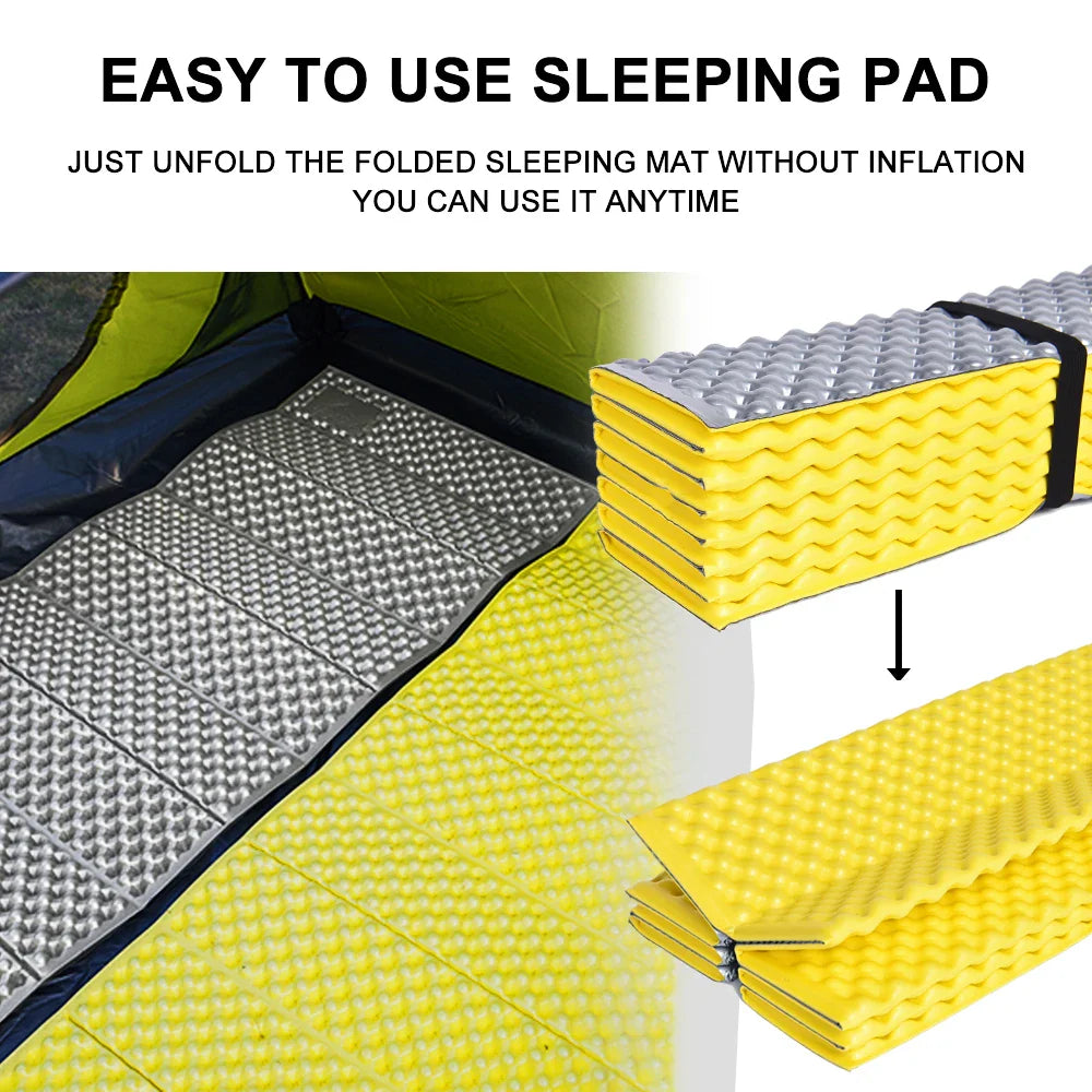 Waterproof Portable Camping Mat Foam Sleeping Pad Yellow