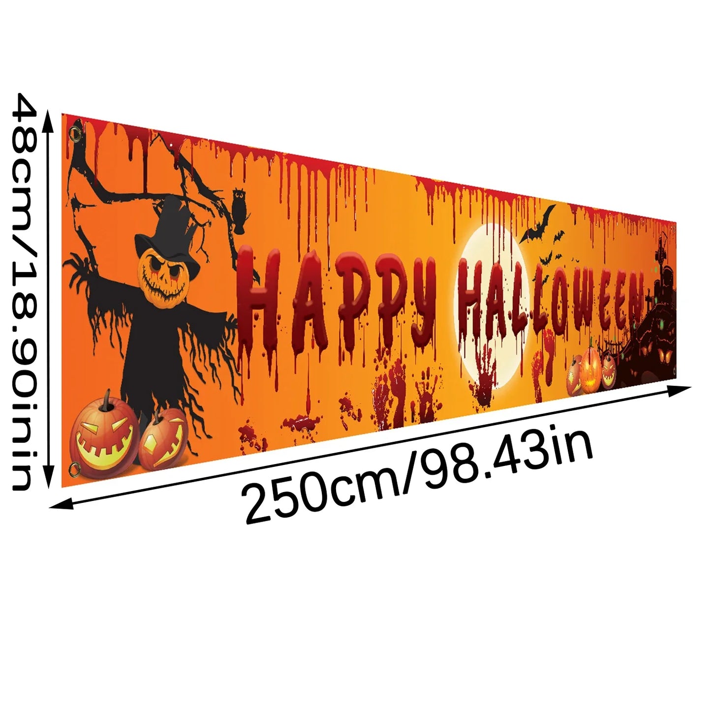 Halloween Blood Hand Banner for Spooky Decor