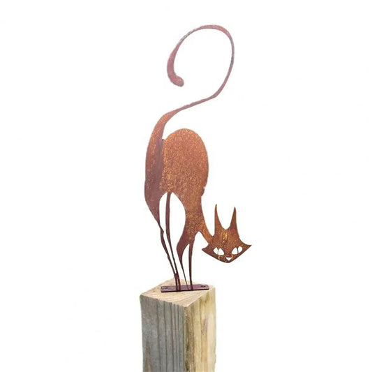 Halloween Metal Cat Yard Ornament