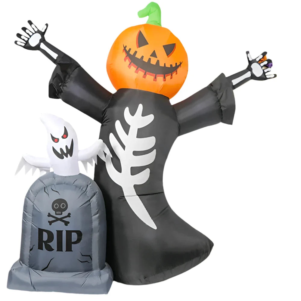 Halloween Pumpkin Skeleton Tombstone Yard Decor