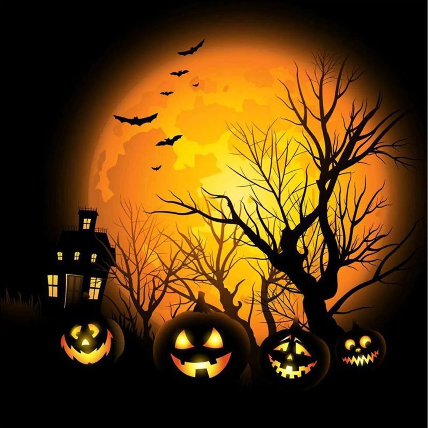 Halloween Inflatable Glowing Signpost Outdoor Decoration