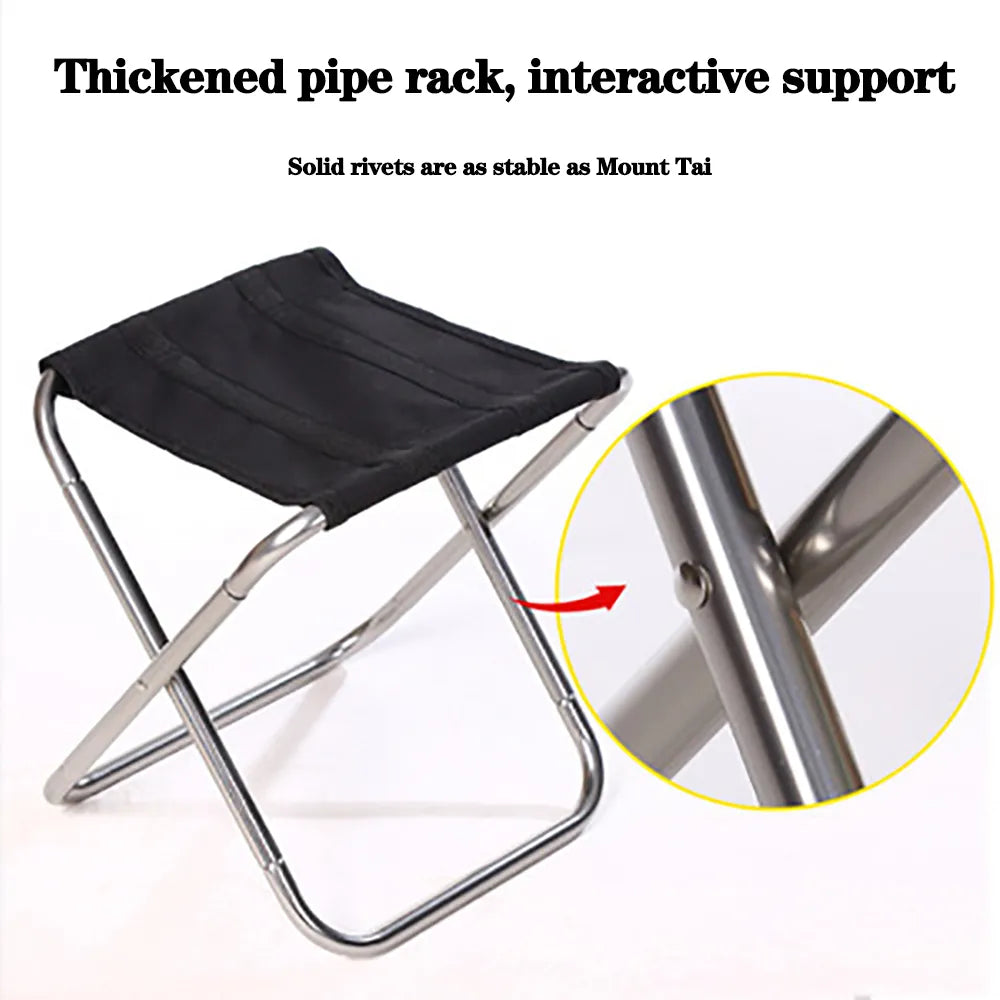 Folding Portable Outdoor Stool - Ultra-Light Bench for Travel and Camping