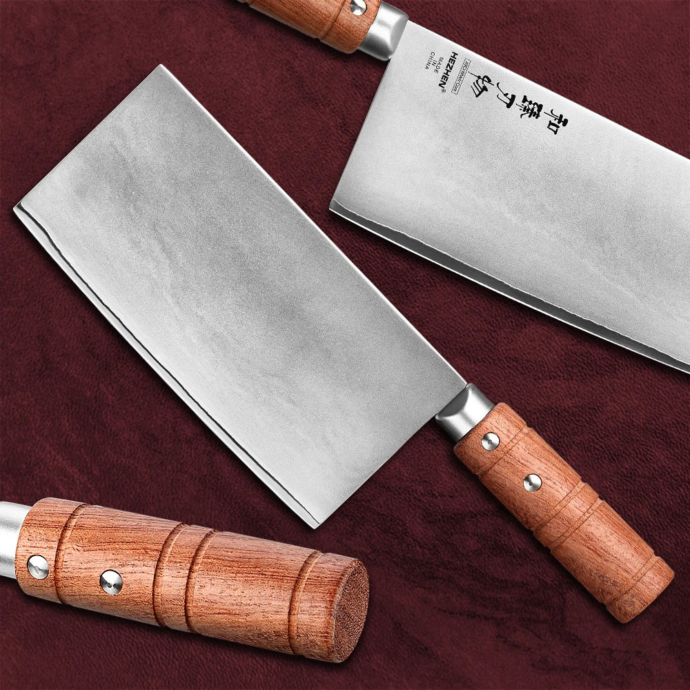 7-Inch Slicing Knife 3-Layer Composite Stainless Steel Blade Brown
