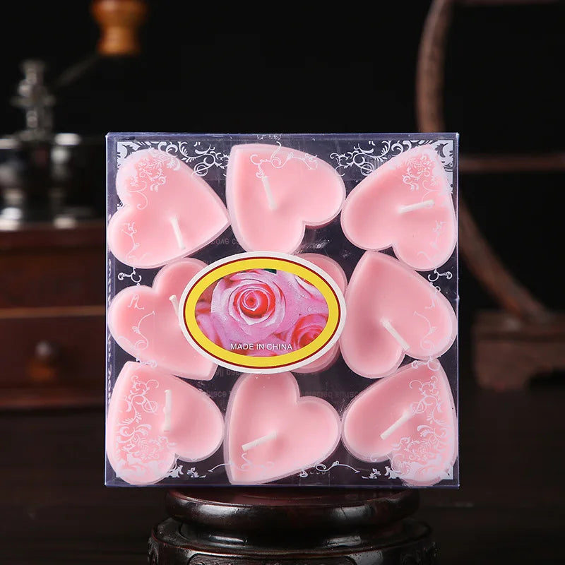 Heart-Shaped Romantic Scented Candle Set (9PCS)