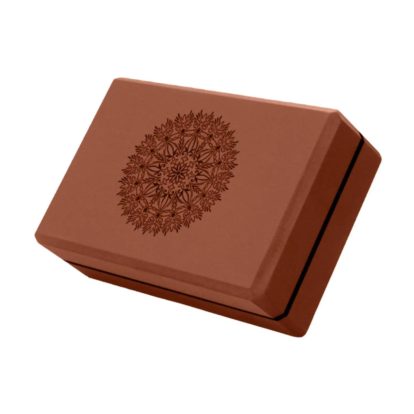 High-Density EVA Foam Yoga Block for Stretching (Brown)