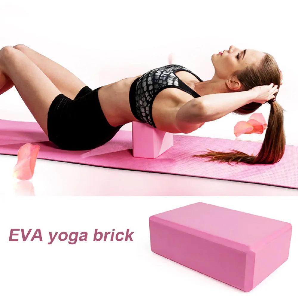 EVA Yoga Foam Blocks for Pilates & Meditation (Pink)