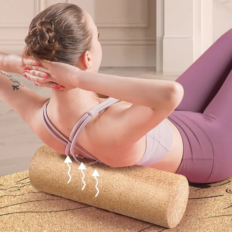 High-Quality Natural Cork Yoga Column Roller