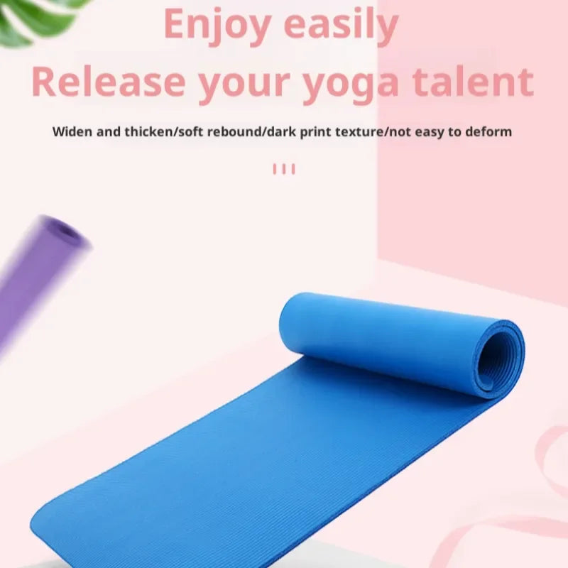 Thickened High Elastic Blue Yoga Mat