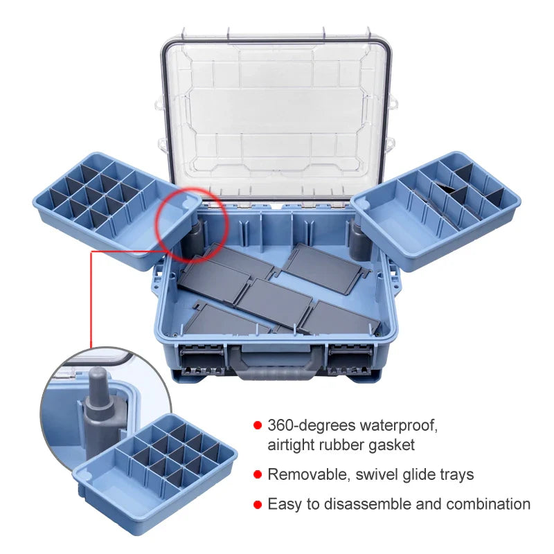 Portable Multi-Layer Fishing Tackle Box