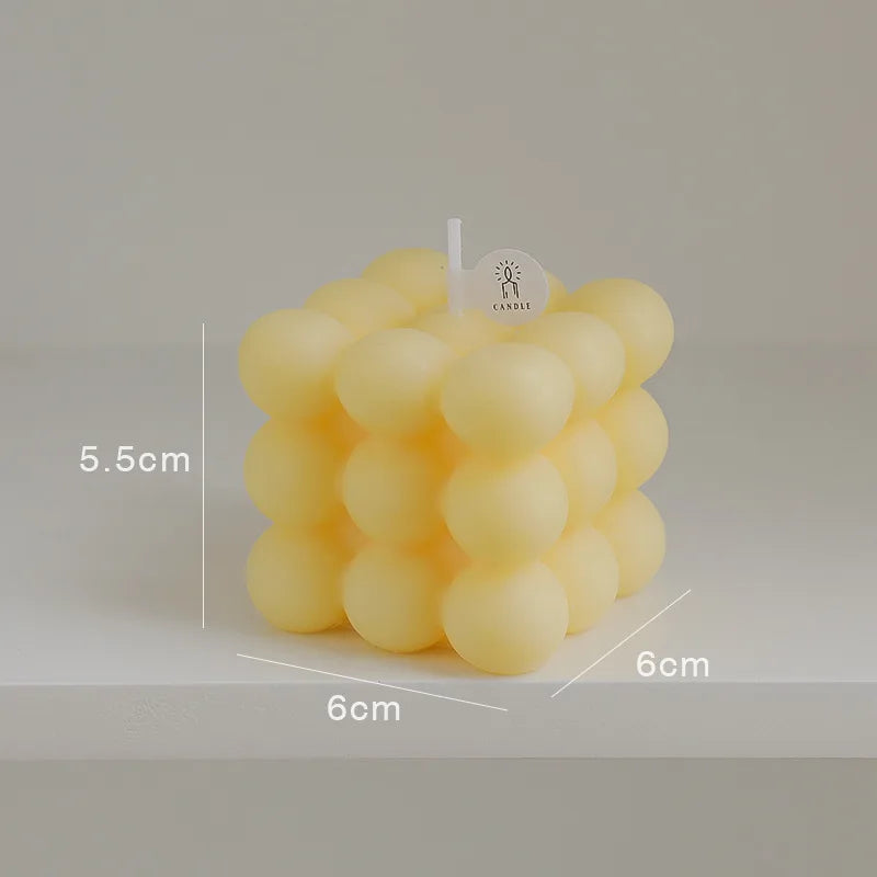 Handmade Aromatherapy Soy Wax Bubble Cube Candle
