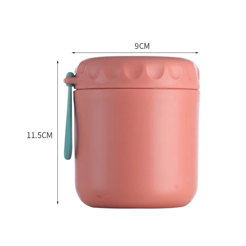 Insulated Food Thermal Jar Stainless Steel Vacuum Soup Cup Pink