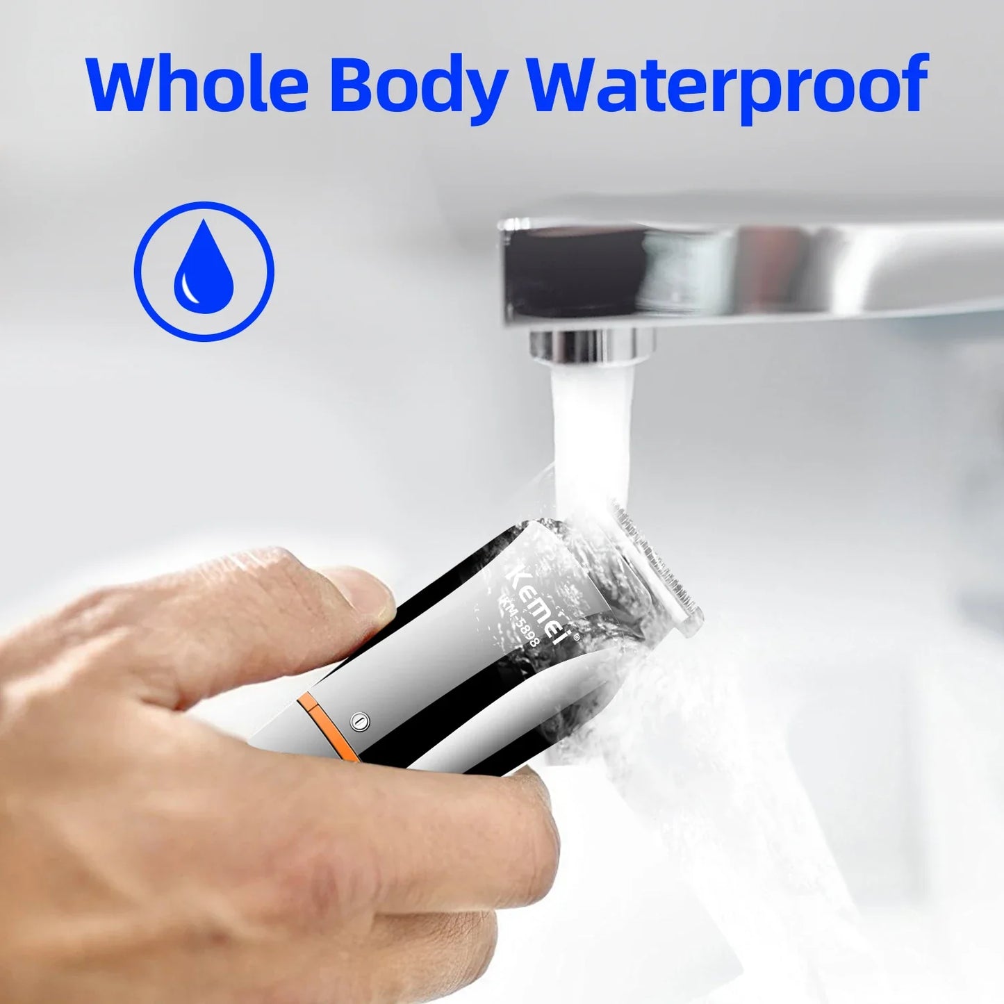 Waterproof 11-in-1 Men's Grooming Kit Cordless Rechargeable Trimmer Black