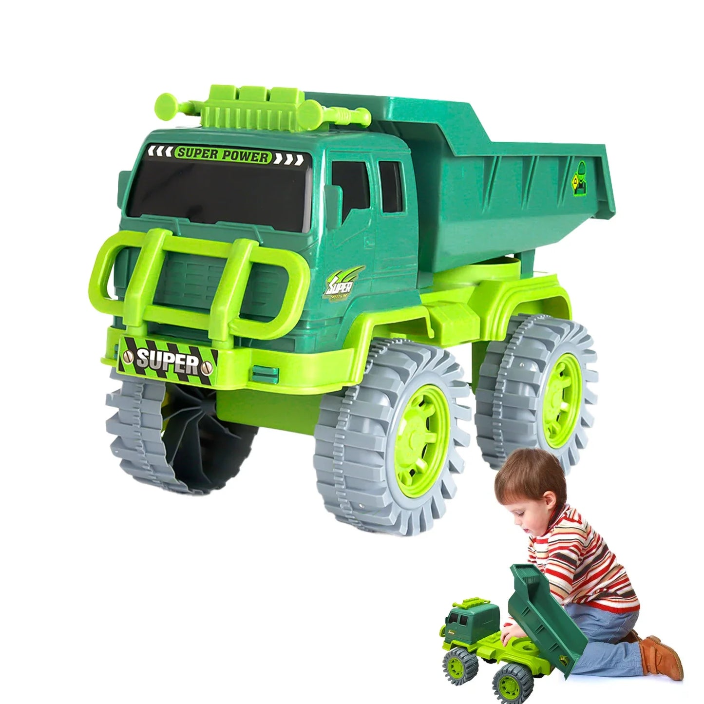 Kids Engineering Dump Truck Toy (Green)