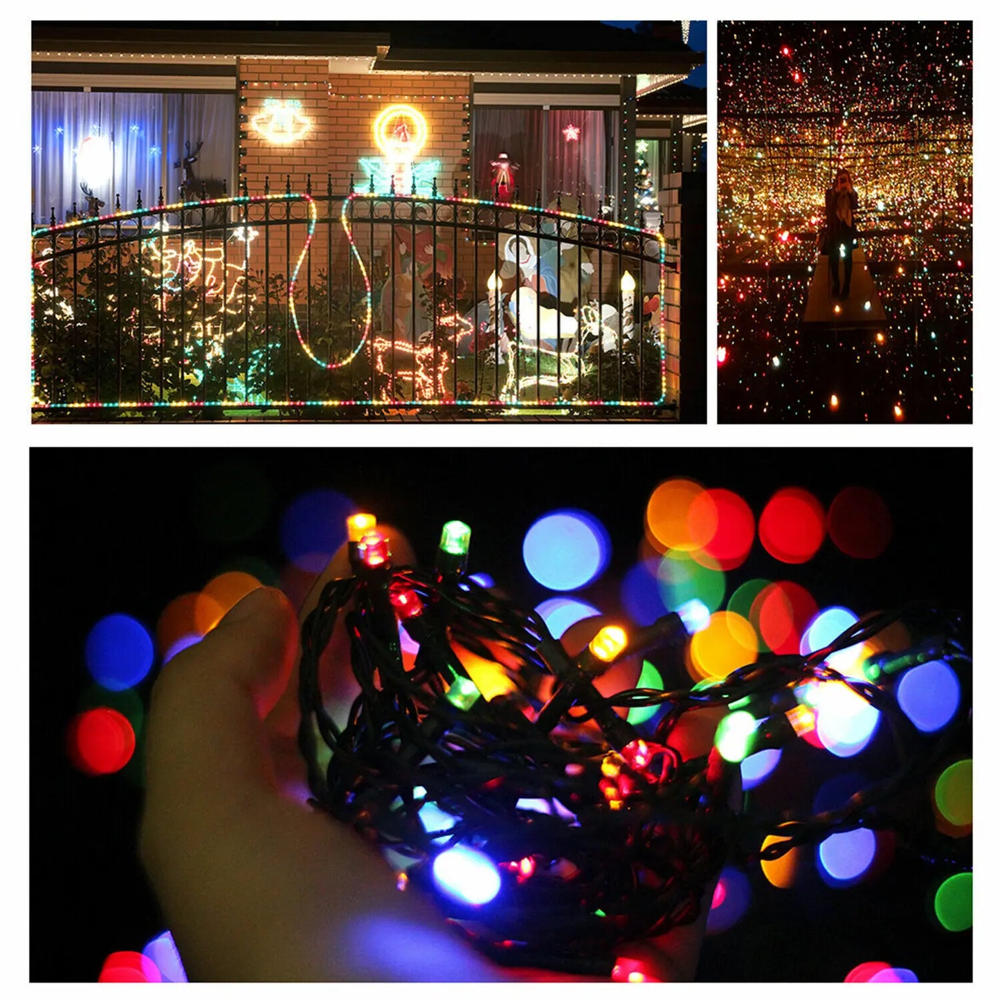LED Solar String Lights 30LED 8 Modes Waterproof