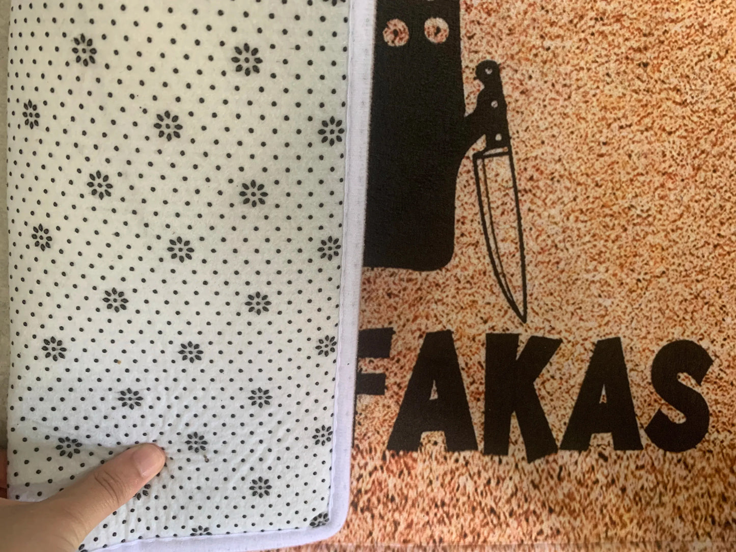 Dark Cat Welcome Doormat