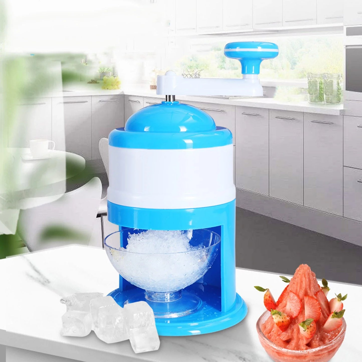 Manual Shaved Ice Crusher Portable Ice Breaker Machine