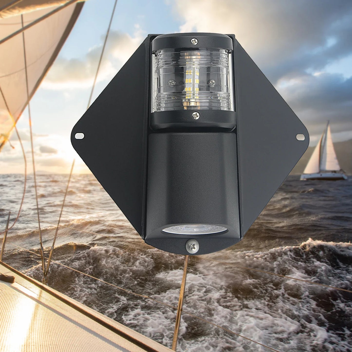 Marine Sailboat Sunshade and Deck Light