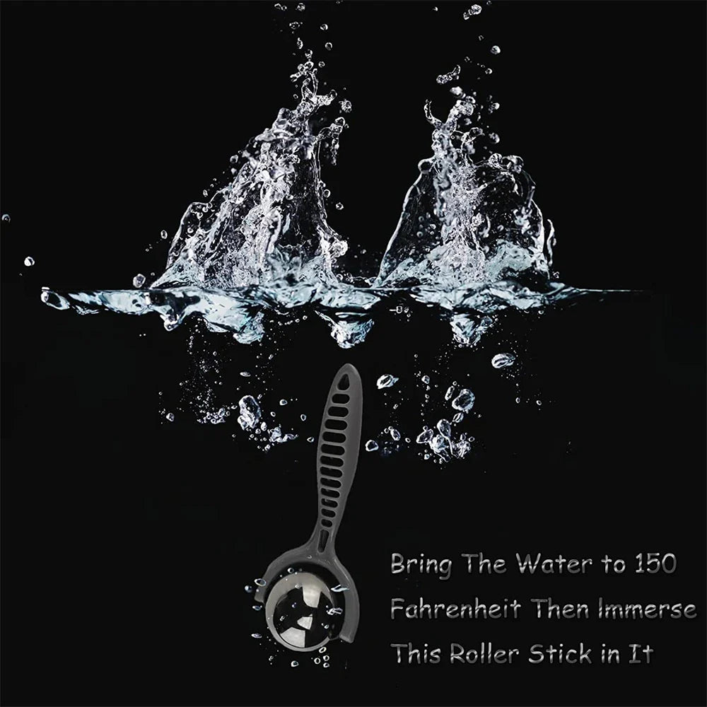 Stainless Steel Massage Ball Roller Deep Tissue Therapy Black