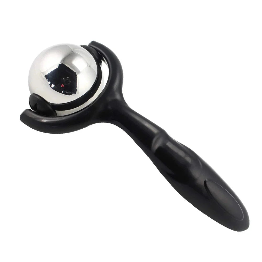 Stainless Steel Massage Ball Roller Deep Tissue Therapy Black