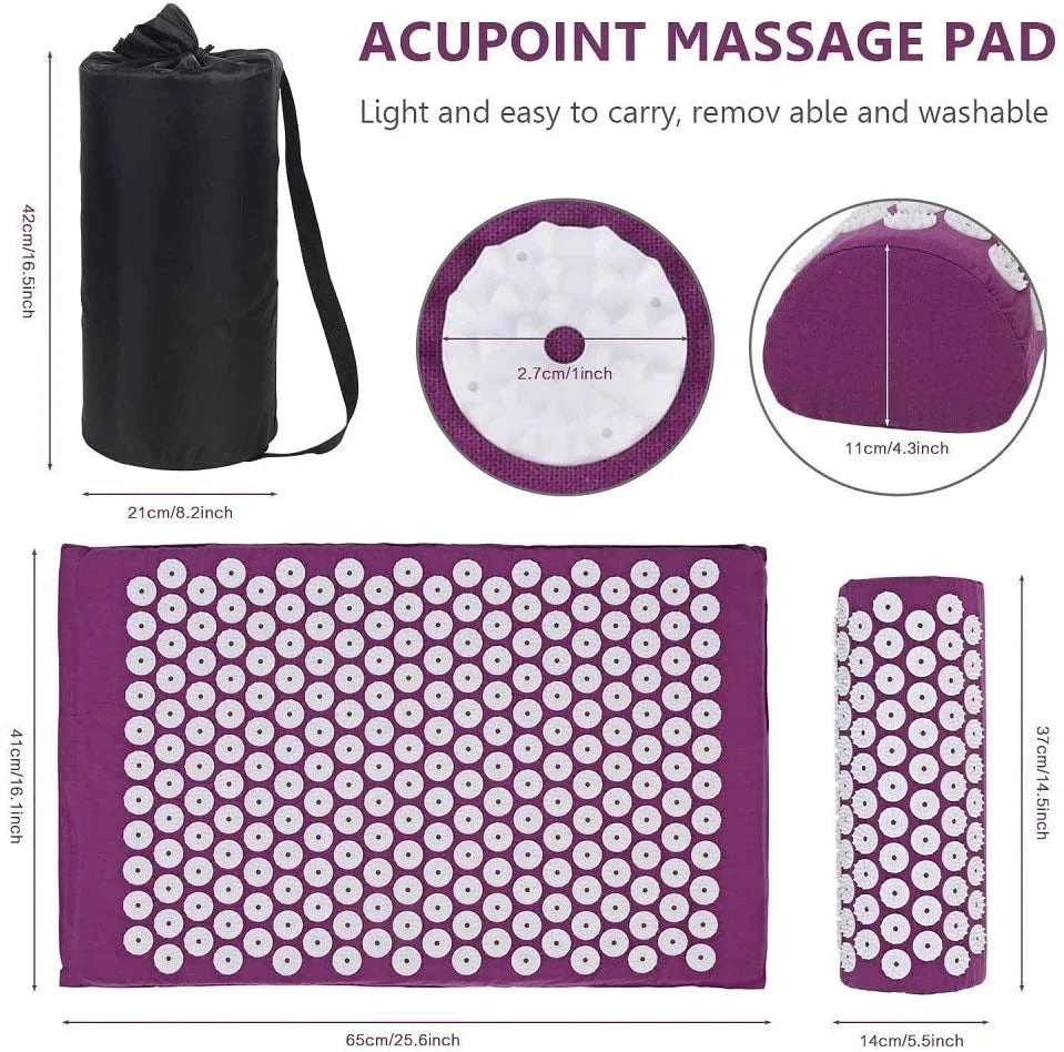 Massage Cushion Yoga Mat & Acupressure Pillow