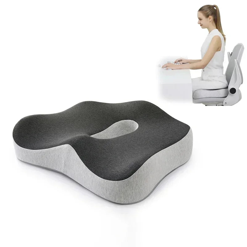 Memory Foam Office Chair Cushion & Lumbar Support Pillow