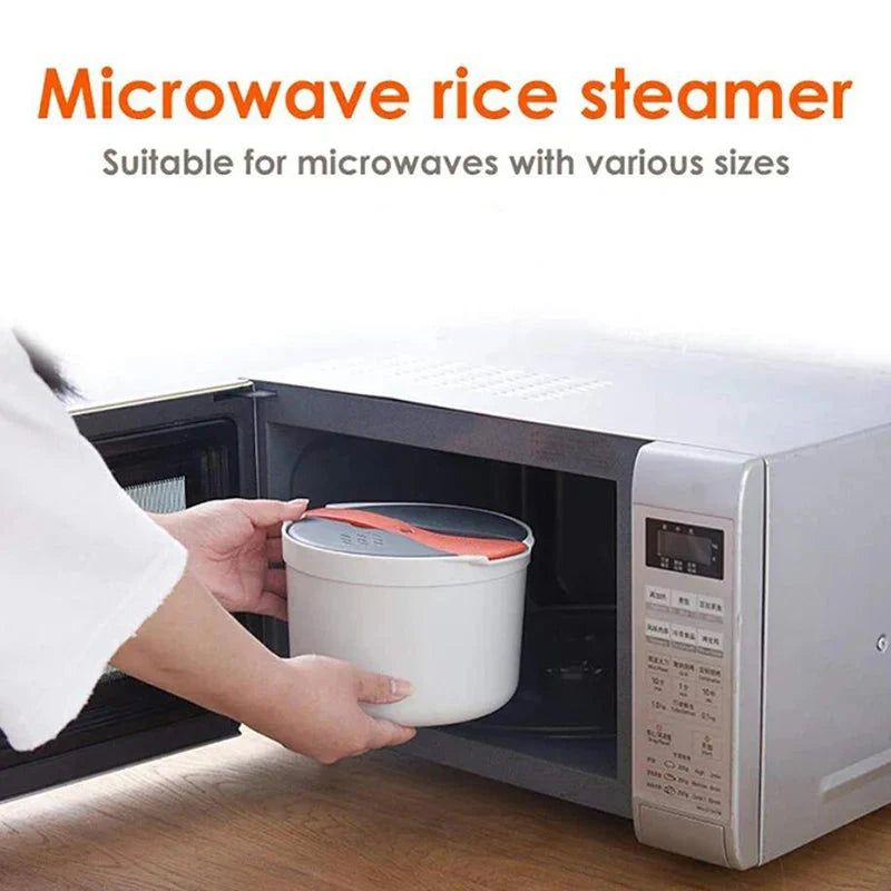 Portable Microwave Rice Cooker & Bento Lunch Box Orange