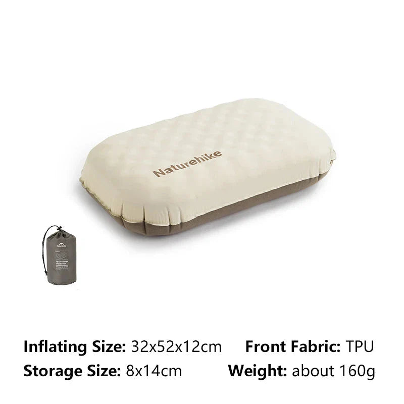 2-in-1 Foam Inflatable Pillow for Travel & Camping
