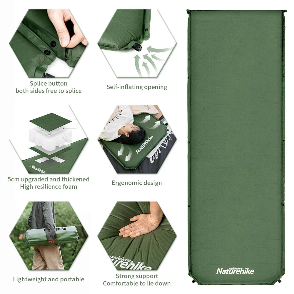 Self-Inflating Air Mattress Camping Foam Sleeping Mat