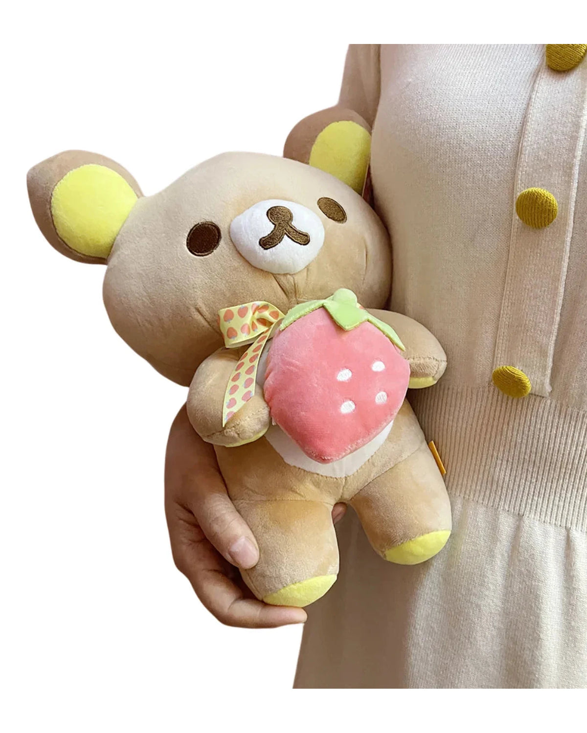 Valentines Strawberry Plush Teddy Bear Stuffed Toy