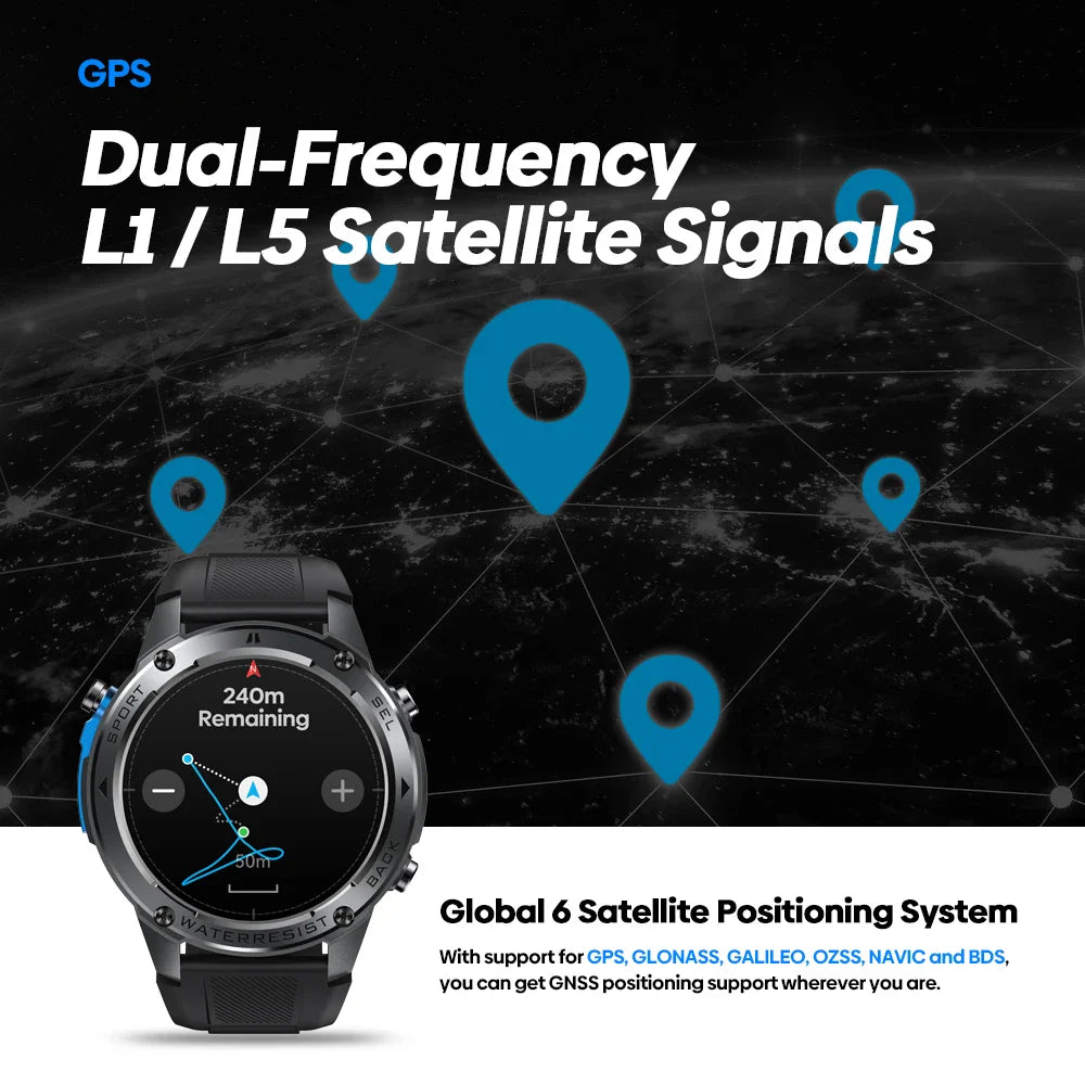 Ultra GPS Smartwatch with Dual-Band GNSS & Voice Calling