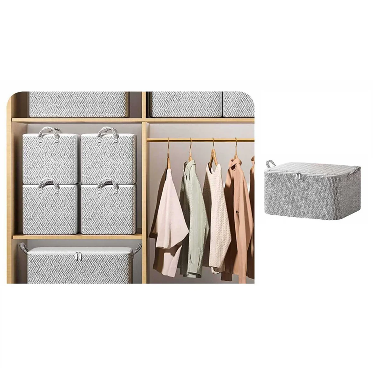 Large-Capacity Clothing Storage Bag with Zippers