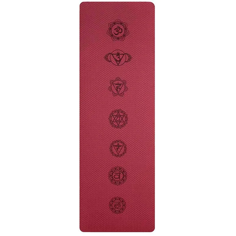 Non-Slip TPE Yoga Mat 6mm for Fitness & Pilates
