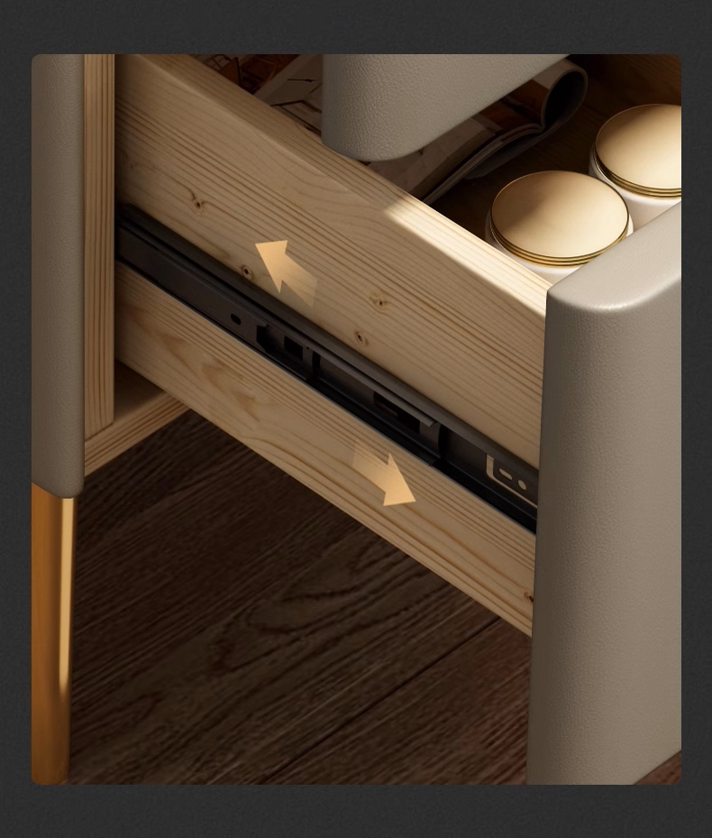 Smart Narrow Nightstand - Wireless Charging, Modern Design