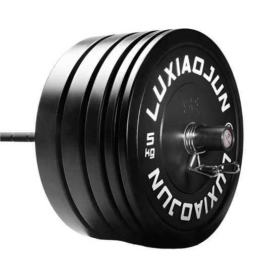 D Series Black Rubber Barbell Plates (150KG) - Weight Set