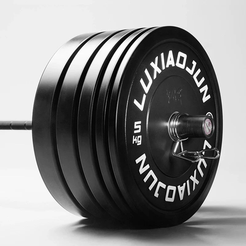 D Series Black Rubber Barbell Plates (150KG) - Weight Set