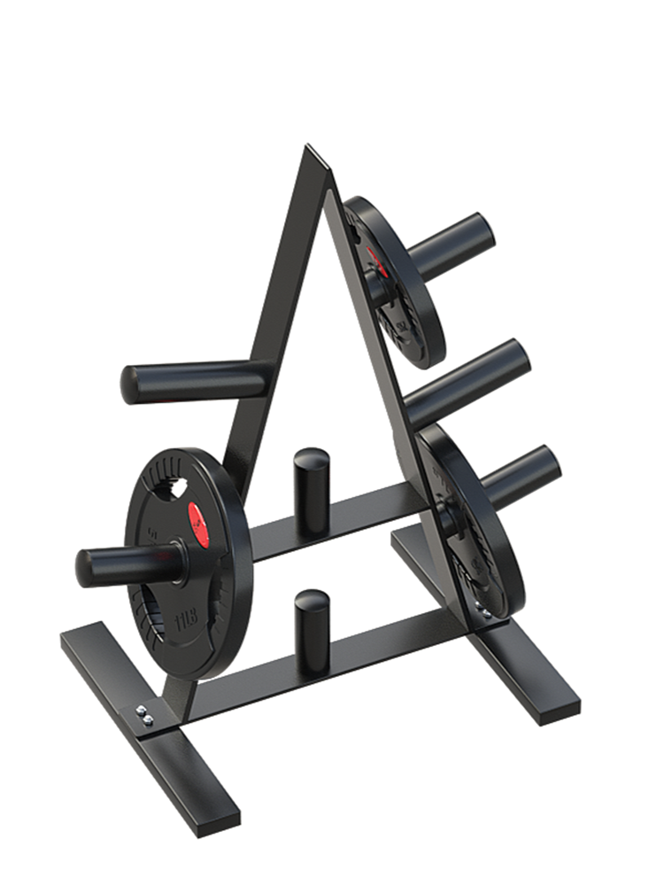 Heavy-Duty Household Barbell Plate Rack - Black Olympic Weight Storage