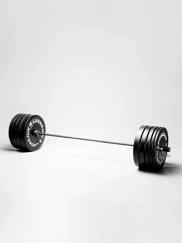 D Series Black Rubber Barbell Plates (150KG) - Weight Set