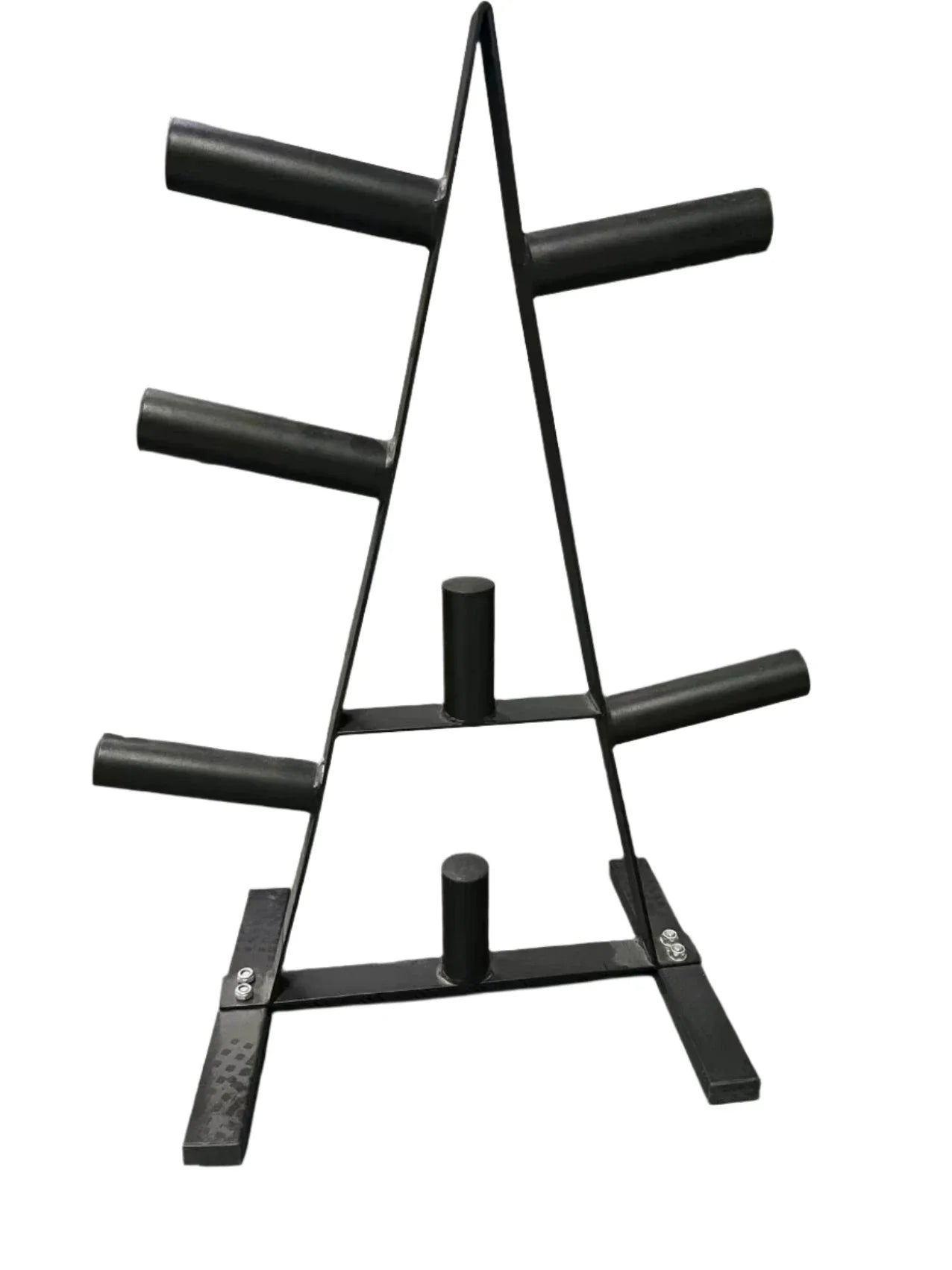 Heavy-Duty Household Barbell Plate Rack - Black Olympic Weight Storage