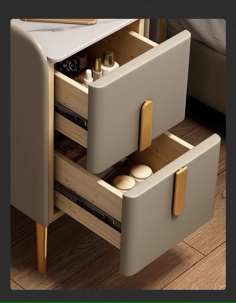 Smart Narrow Nightstand - Wireless Charging, Modern Design