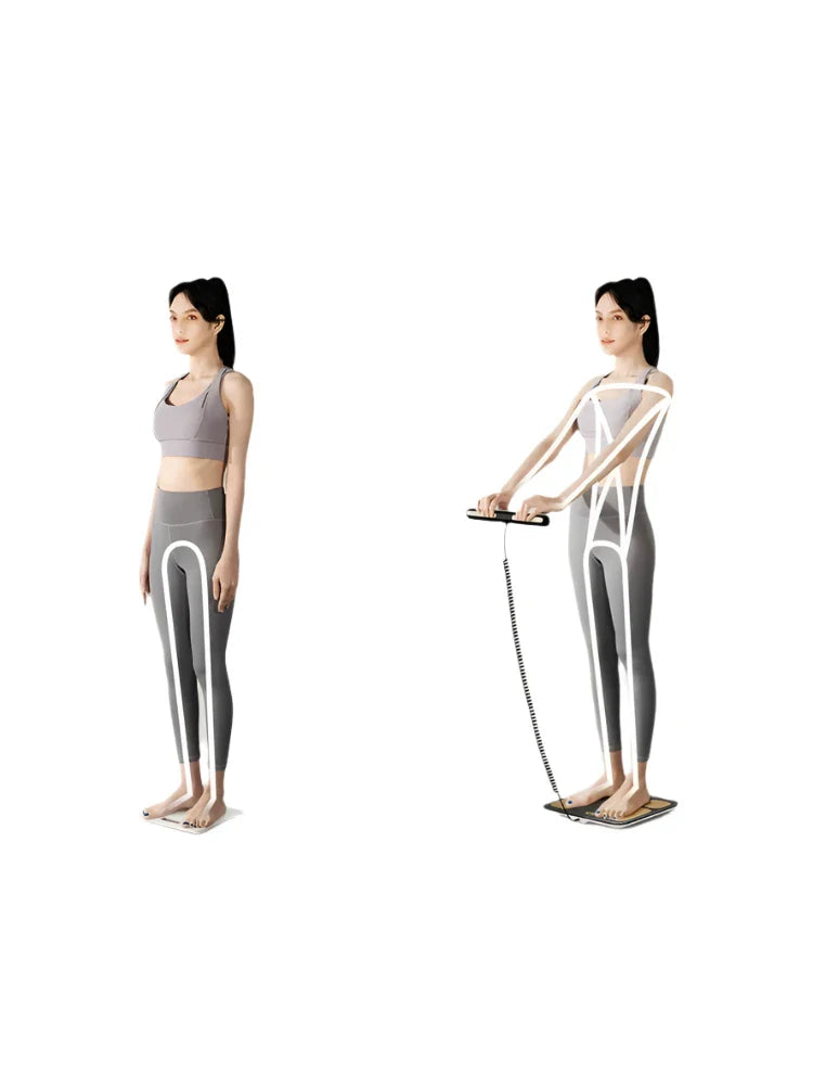 Eight-Electrode Body Fat Scale with Free Smart Skipping Rope - Dark Night Black