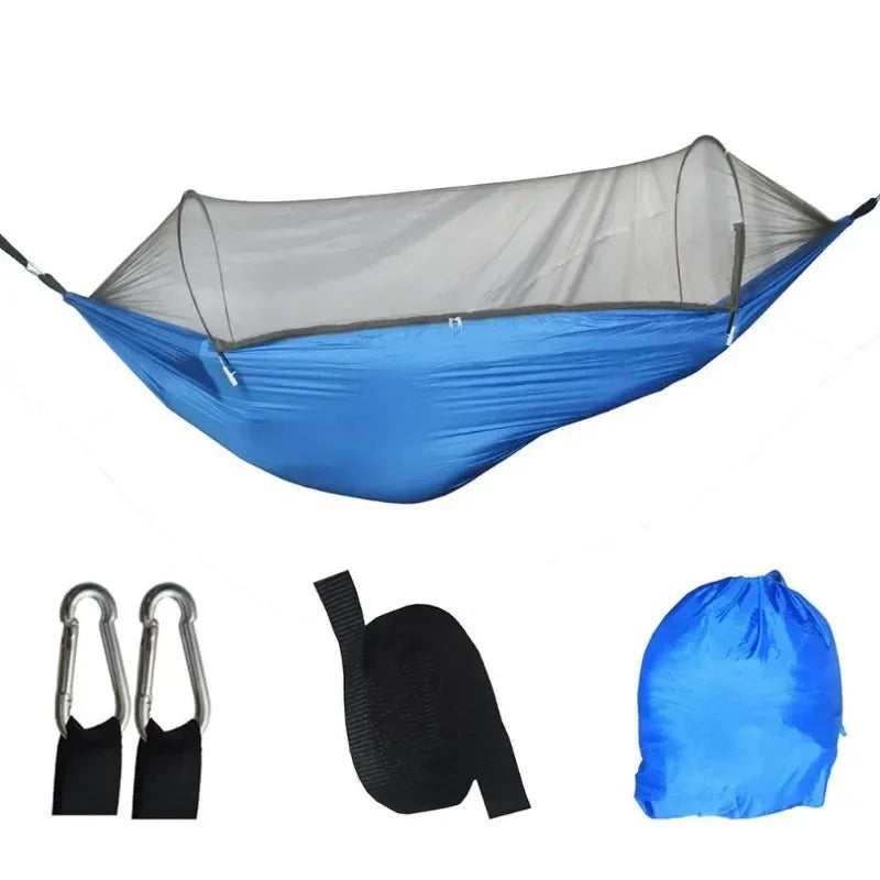 Outdoor Camping Hammock Blue (250x120cm)