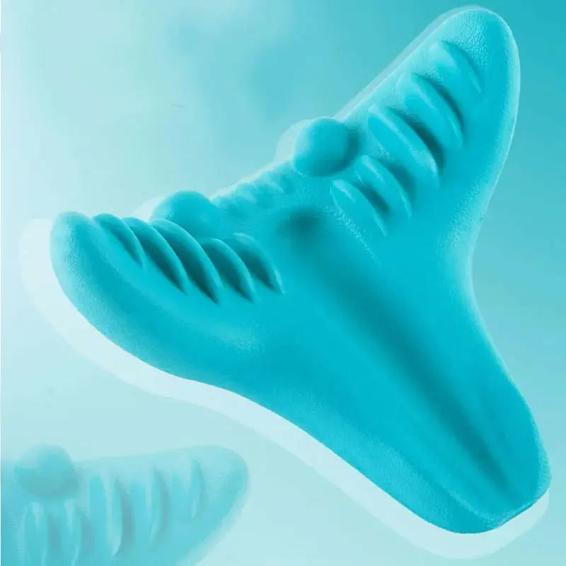 PC Pillow Cervical Traction Device Neck & Shoulder Relaxer Blue