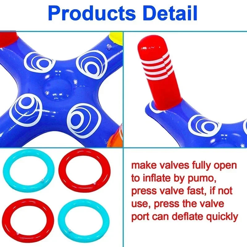 Inflatable Ring Toss Game Floating Pool Toys Set